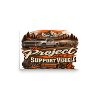 Project Support Vehicle Matte Poster product mockup 2