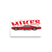 Smoking Hot Rod 1965 Mustang Fastback Matte Poster product mockup 2