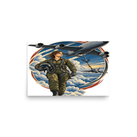 Vintage Aviation Pin-Up T-Shirt – Edition 02 Matte Poster product mockup 2