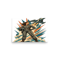 Vintage Aviation Pin-Up T-Shirt – Edition 03 Matte Poster product mockup 2