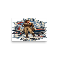 Vintage Aviation Pin-Up T-Shirt – Edition 05 Matte Poster product mockup 2