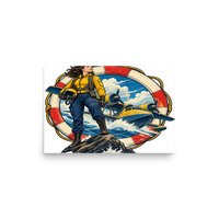 Vintage Aviation Pin-Up T-Shirt – Edition 14 Matte Poster product mockup 2