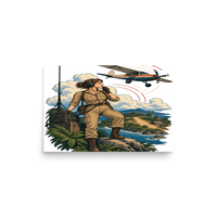 Vintage Aviation Pin-Up T-Shirt – Edition 29 Matte Poster product mockup 2