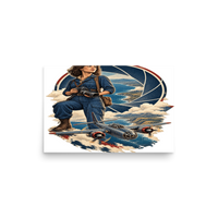 Vintage Aviation Pin-Up T-Shirt – Edition 37 Matte Poster product mockup 2