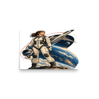 Vintage Aviation Pin-Up T-Shirt – Edition 41 Matte Poster product mockup 2