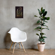 Eclipse Hellebore gothic botanical poster, framed lifestyle mockup 2