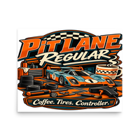 Pit Lane Regular Matte Poster product mockup 3