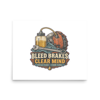 Bleed Brakes Clear Mind Matte Poster product mockup 3