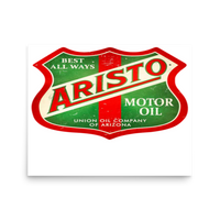 Arista Motor Oil Vintage Gas and Oil T-Shirt — Muncle Mikes Matte Poster product mockup 3
