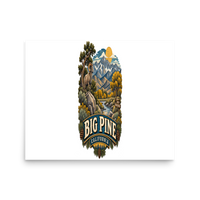Big Pine California Enamel Matte Poster product mockup 3