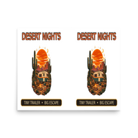 Desert Nights Tiny Trailer Matte Poster product mockup 3