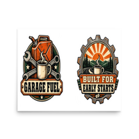 Garage Fuel Matte Poster product mockup 3