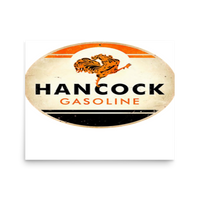 Hancock Gasoline Vintage Gas and Oil Matte Poster — 16 × 20, front view