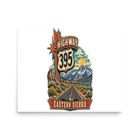 Highway 395 Eastern Sierra Matte Poster product mockup 3