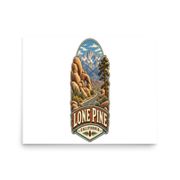 Lone Pine Scenic Road Matte Poster product mockup 3