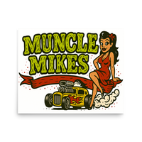 Monster Mugs 001 Hot Rod Coffee Mug — Muncle Mikes Matte Poster product mockup 3