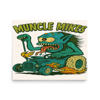 Monster Mugs 003 Hot Rod Coffee Mug — Muncle Mikes Matte Poster product mockup 3