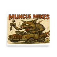 Monster Mugs 010 Hot Rod Coffee Mug — Muncle Mikes Matte Poster product mockup 3