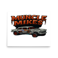 Muncle Mikes Hot Rod and Rat Rod Shirt Mayhem! Bombs Away Gasser Matte Poster product mockup 3