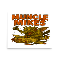 Muncle Mikes Hot Rod and Rat Rod Shirt Mayhem! Planes and Monsters (002) Matte Poster product mockup 3