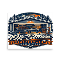 Off-Season Improvement Committee Matte Poster product mockup 3