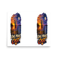 One More Cast Fishing Matte Poster product mockup 3