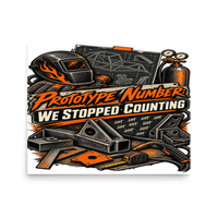 Prototype Number We Stopped Counting Matte Poster product mockup 3