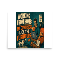 Remote Work Matte Poster product mockup 3