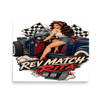 Rev Match Rita Hot Rod Matte Poster product mockup 3