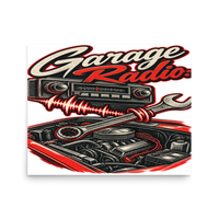 Turn Up the Garage Radio Matte Poster product mockup 3