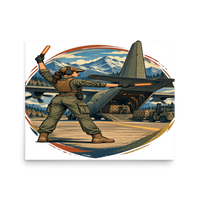 Vintage Aviation Pin-Up T-Shirt – Edition 21 Matte Poster product mockup 3
