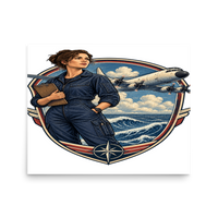 Vintage Aviation Pin-Up T-Shirt – Edition 39 Matte Poster product mockup 3