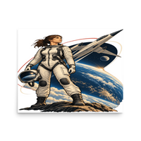 Vintage Aviation Pin-Up T-Shirt – Edition 41 Matte Poster product mockup 3