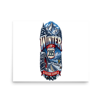 Winter Highway 395 Matte Poster product mockup 3