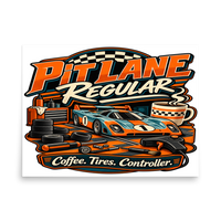 Pit Lane Regular Matte Poster product mockup 4