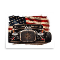 American Steel Blown Roadster Matte Poster product mockup 4