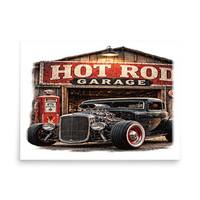 Hot Rod Garage Blown Coupe Matte Poster product mockup 4