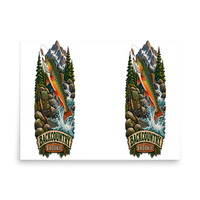 Backcountry Brook Trout Fishing Matte Poster product mockup 4