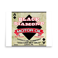 Black Diamond Motor Oil Vintage T-Shirt — Muncle Mikes Matte Poster product mockup 4