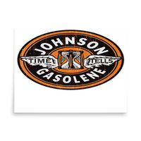 Johnson Gas Vintage Gas and Oil Matte Poster — 18 × 24, front view