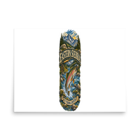 Eastern Sierra Fly Fishing Enamel Matte Poster product mockup 4