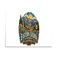 Eastern Sierra Scenic Enamel Matte Poster product mockup 4