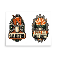 Garage Fuel Matte Poster product mockup 4