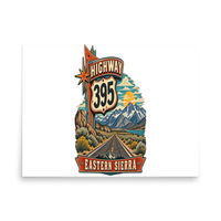 Highway 395 Eastern Sierra Matte Poster product mockup 4
