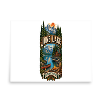 June Lake Cabin Matte Poster product mockup 4
