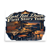 Last Tool Down First Story Told Matte Poster product mockup 4