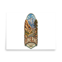 Lone Pine Scenic Road Matte Poster product mockup 4