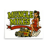 Monster Mugs 001 Hot Rod Coffee Mug — Muncle Mikes Matte Poster product mockup 4