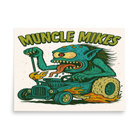 Monster Mugs 003 Hot Rod Coffee Mug — Muncle Mikes Matte Poster product mockup 4