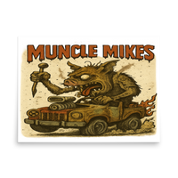 Monster Mugs 010 Hot Rod Coffee Mug — Muncle Mikes Matte Poster product mockup 4
